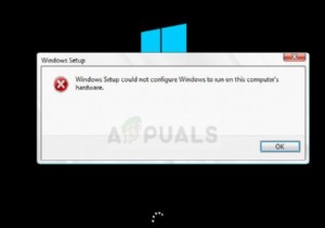 Khắc phục:Thiết lập Windows không thể cấu hình Windows để chạy trên phần cứng máy tính này 