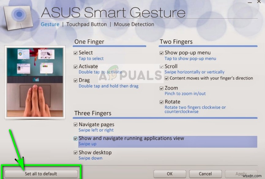 Khắc phục:ASUS Smart Gesture không hoạt động 