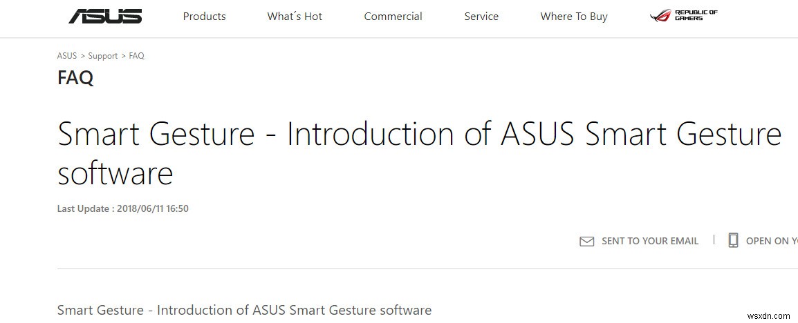 Khắc phục:ASUS Smart Gesture không hoạt động 