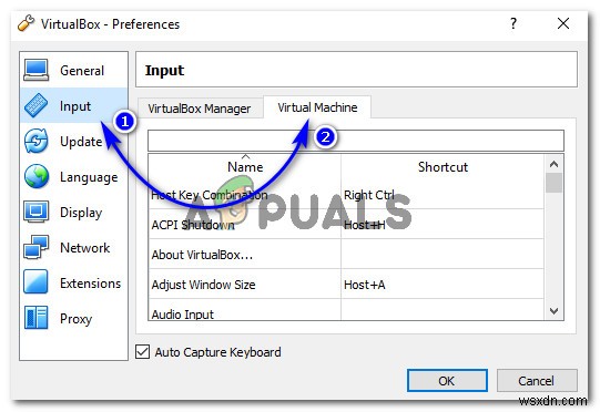 Cách thoát Chế độ mở rộng VirtualBox 