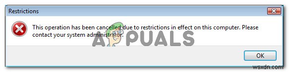 Khắc phục:Các chính sách của tổ chức bạn đang ngăn cản chúng tôi hoàn thành hành động này cho bạn 