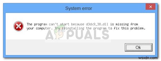 Khắc phục:d3dx9_38.dll bị thiếu hoặc không được thiết kế để chạy trên Windows 