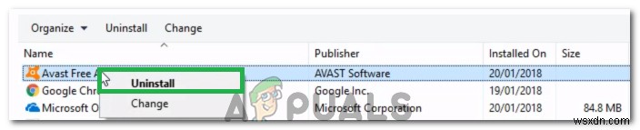 Khắc phục:Mức sử dụng CPU cao của dịch vụ Avast 