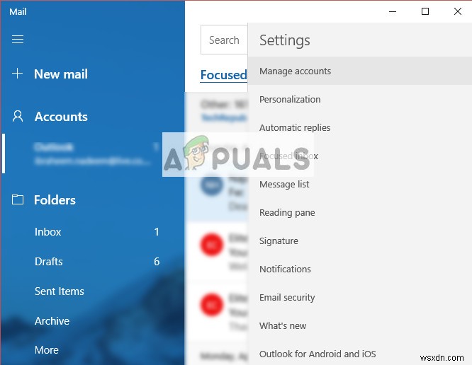 Khắc phục:Windows 10 Mail không hoạt động 