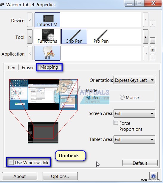 Khắc phục:Bút Wacom không hoạt động 