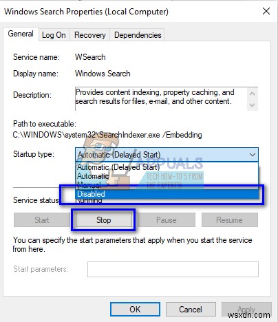 Khắc phục:SearchProtocolHost.exe Sử dụng CPU cao 