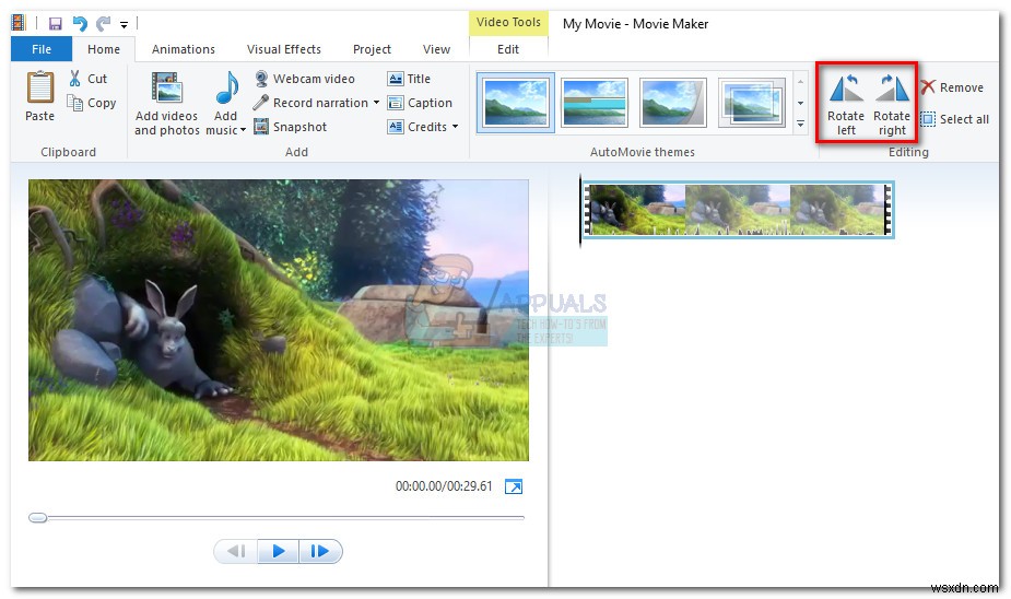 Cách xoay video cho Windows Media Player 