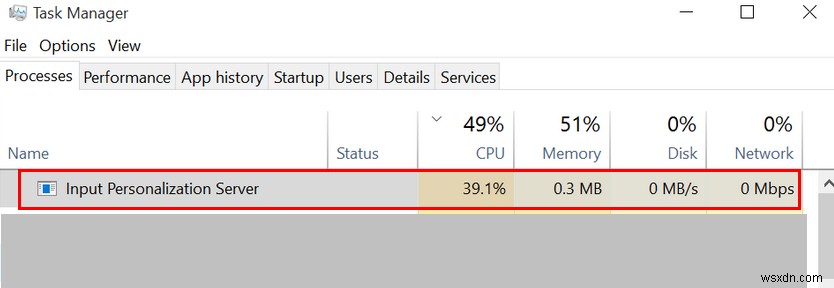 Khắc phục:Sử dụng CPU &Bộ nhớ cao bởi ‘Inputpersonalization.exe’ 