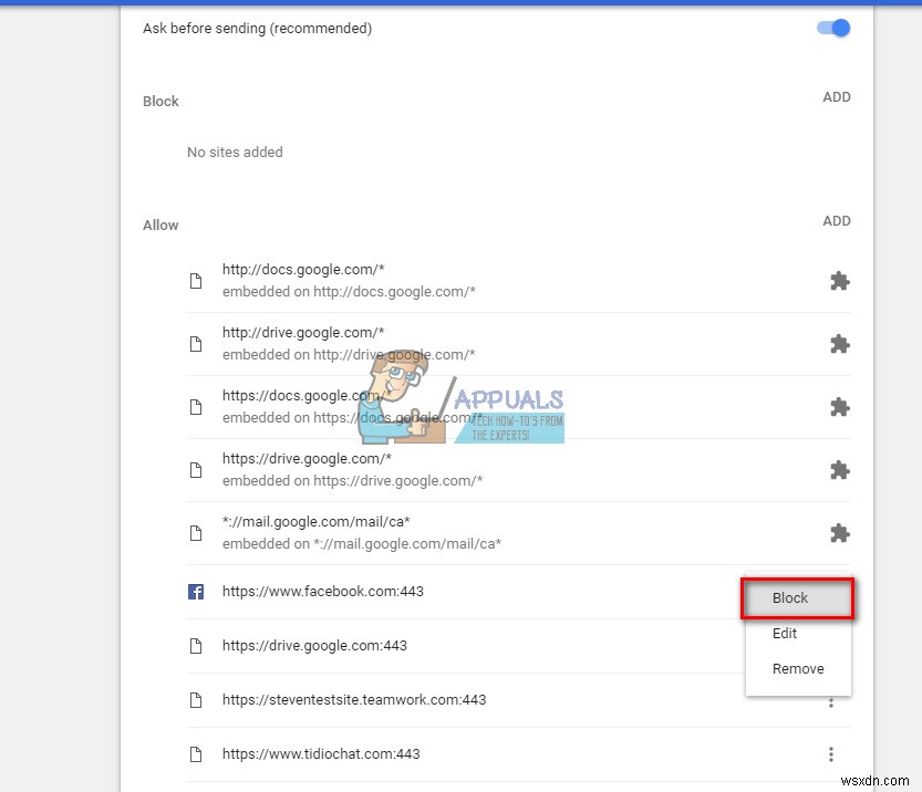 Cách thoát khỏi thông báo Facebook trên Google Chrome 