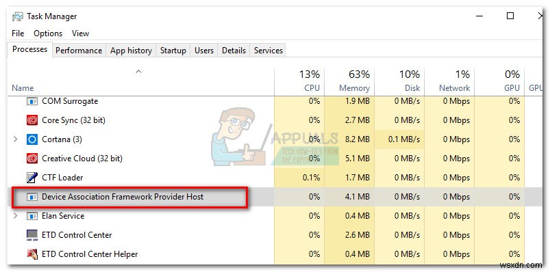 Khắc phục:dasHost.exe Sử dụng bộ nhớ và CPU cao 