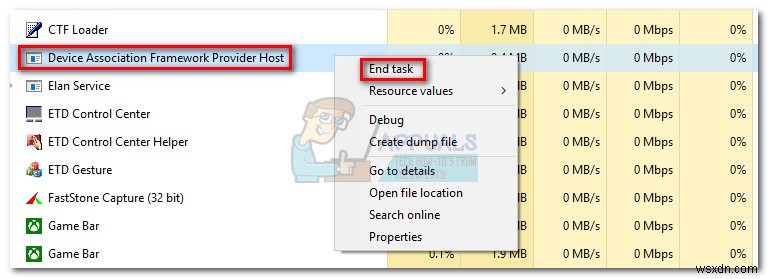 Khắc phục:dasHost.exe Sử dụng bộ nhớ và CPU cao 