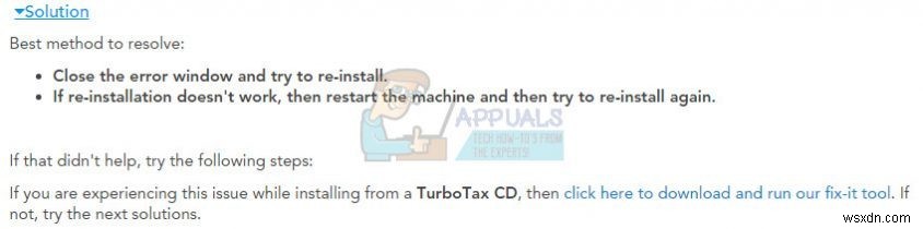 Khắc phục:Mã lỗi TurboTax 65535 “Lỗi không mong muốn” 