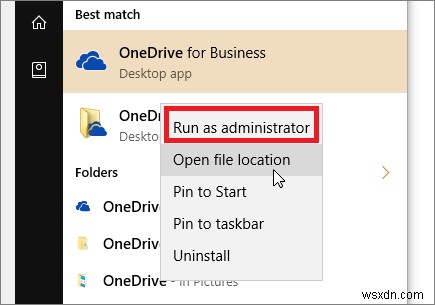 Khắc phục:Sử dụng CPU cao của OneDrive ‘OneDrive.exe’ 