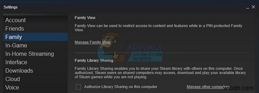 Chia sẻ thư viện Steam 