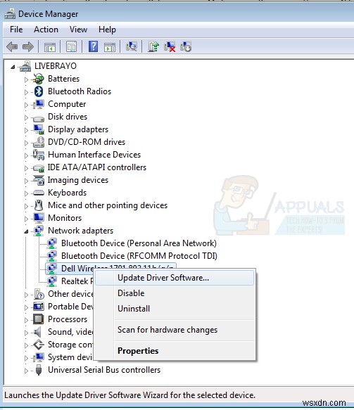 Khắc phục:DHCP không được kích hoạt cho Wifi 