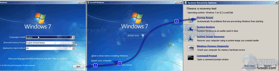 Khắc phục:Lỗi khởi động Windows không thành công khi khởi động 
