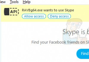 Khắc phục:RAVBg64.exe muốn sử dụng Skype 