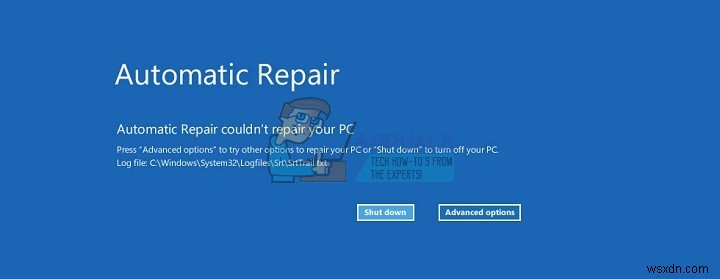 Cách khắc phục Sửa chữa tự động không thể sửa chữa PC của bạn trên Windows 10 