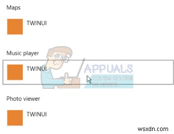 Khắc phục:Ứng dụng đang được đặt lại về TWINUI 