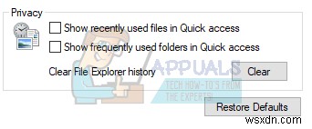 Khắc phục:File Explorer trên Windows 10 chậm 