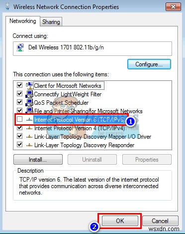 Cách khắc phục lỗi  Không có quyền truy cập Internet  IPv4 / IPv6 