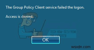 Khắc phục:Dịch vụ khách hàng của chính sách nhóm không đăng nhập được 