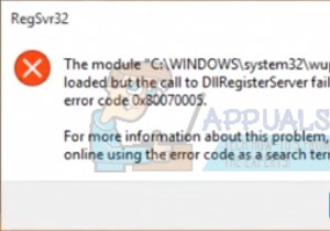 Khắc phục:DllRegisterServer bị lỗi với mã lỗi 0x80070005 