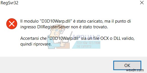 Cách sửa tệp D3D10Warp.dll bị hỏng 