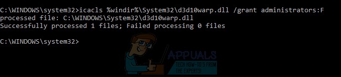 Cách sửa tệp D3D10Warp.dll bị hỏng 