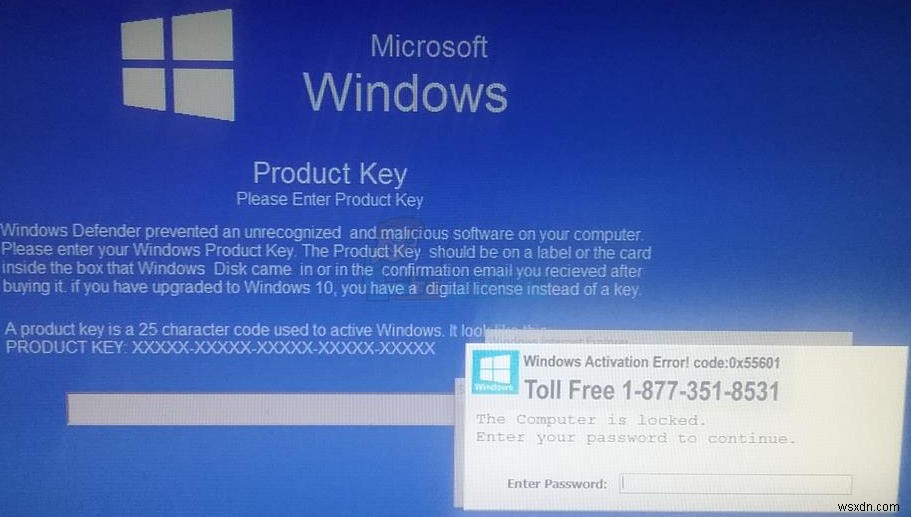 Khắc phục:Lỗi kích hoạt Windows 0x55601 hoặc 0x44578 
