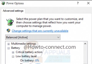 Cách thay đổi mức phần trăm pin quan trọng trên Windows 10 