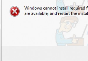 Khắc phục:Windows không thể cài đặt các tệp được yêu cầu 0x8007025D 