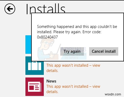 Cách sửa mã lỗi Windows 10 Store 0x80240437 