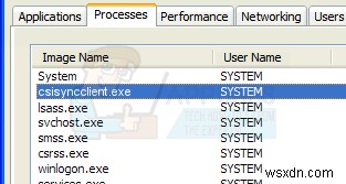 Cách khắc phục việc sử dụng CPU cao bằng CSISYNCCLIENT.EXE 