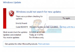 Khắc phục:Lỗi cập nhật Windows 80244019 