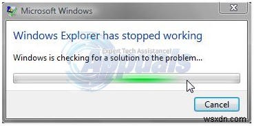 Khắc phục:Windows Explorer đã ngừng hoạt động 