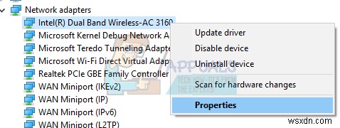 Khắc phục:Windows 10 sẽ không tự động kết nối với WIFI 
