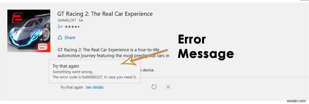 Khắc phục:Lỗi 0x80080207 trên Windows Store 