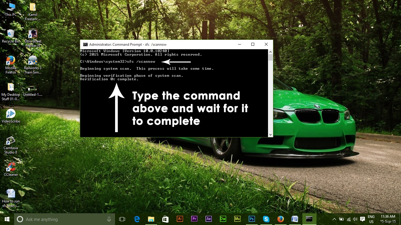Cách thực hiện:Chạy quét sfc trong Windows 10 
