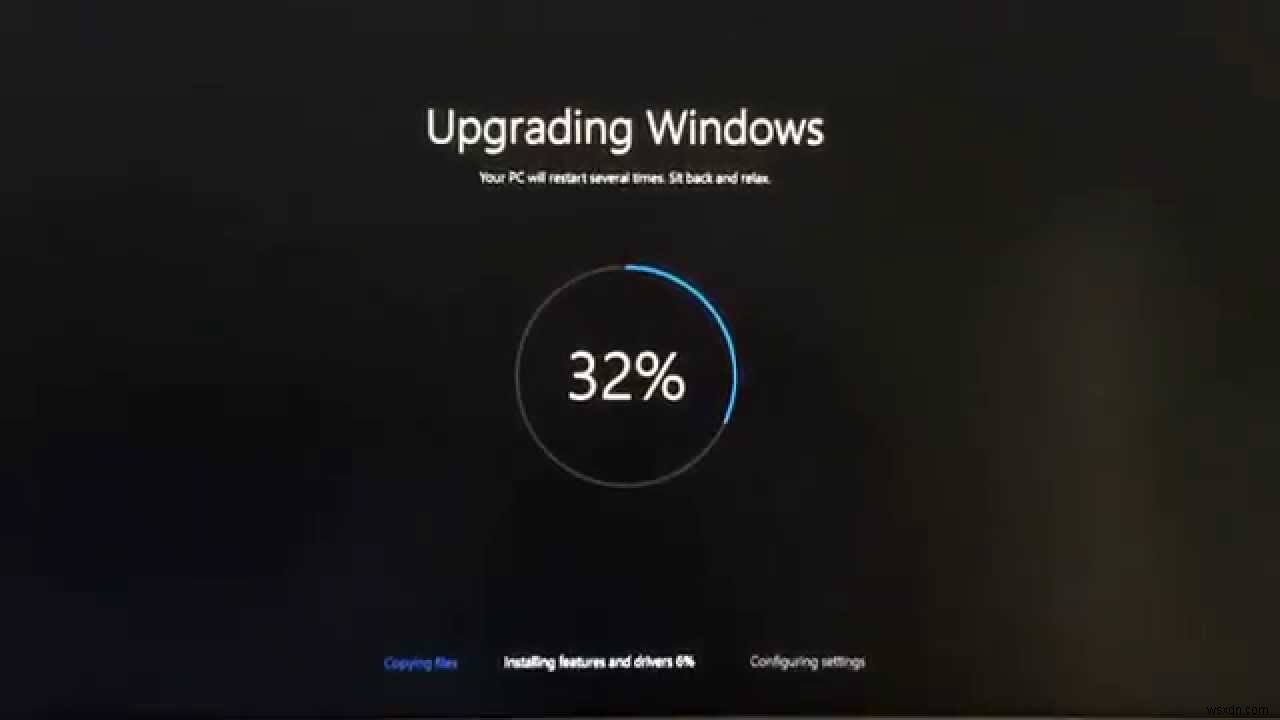 Khắc phục:Cập nhật Windows 10 bị kẹt ở 32% 