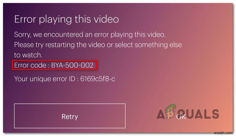 Sửa mã lỗi Hulu ‘BYA-500-002’ 