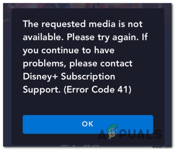 Cách khắc phục  Mã lỗi 41  Disney Plus 