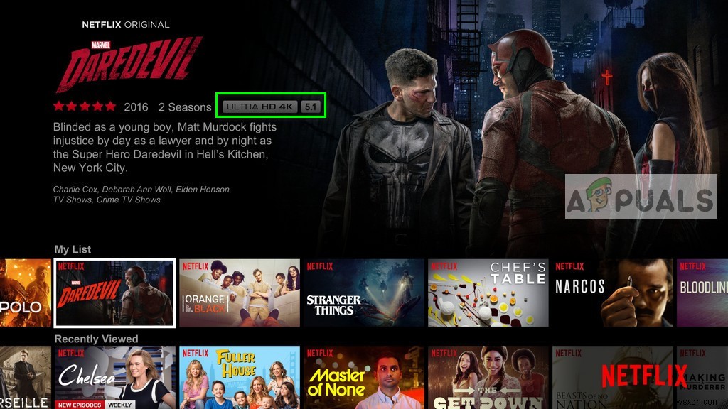 [FIX] Netflix không hiển thị video ở chất lượng 4K 