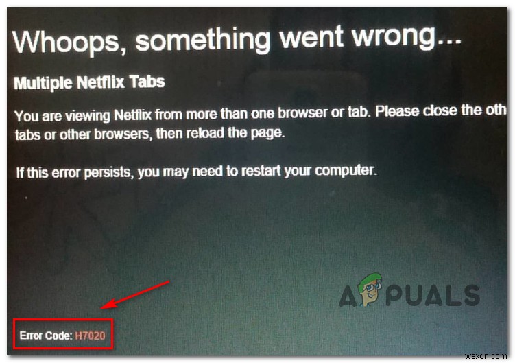 Làm thế nào để sửa mã lỗi Netflix H7020? 