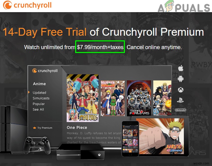 Làm thế nào để Adblock hoạt động với Crunchyroll? 
