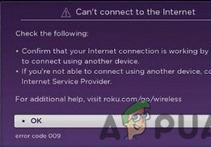 Khắc phục:Mã lỗi 009  Roku không thể kết nối với Internet  