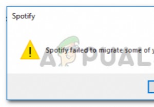 Khắc phục:Spotify không di chuyển được một số dữ liệu của bạn 