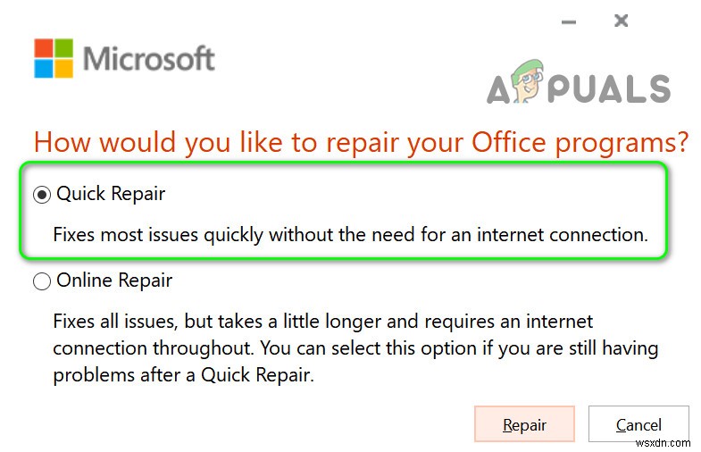Khắc phục:“Không thể thực hiện thao tác vì thông báo đã bị thay đổi” trên Microsoft Outlook 