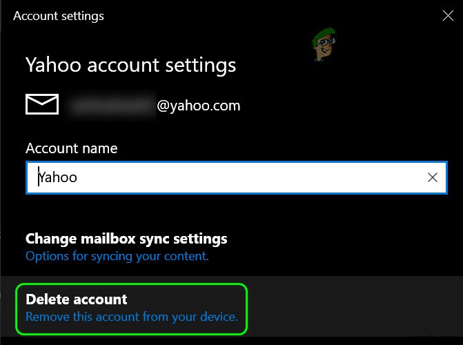Khắc phục:Mã lỗi 0x8019019a khi thiết lập Yahoo Mail trong Windows 10 Mail App 