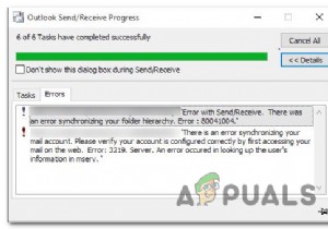 Cách sửa lỗi Outlook 80041004 trên Windows 